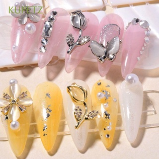 KUPETZ Japanese Nail Art Rhinestones Silver Manicure Accessories Nail Art Decorations Gold Butterfly Swan Fashion Flowers Zircon 3D Nail Jewelry