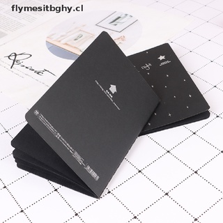 [flymesitbghy] papel negro cuaderno de bocetos diario cubierta suave para dibujar pintura suministros escolares [cl]