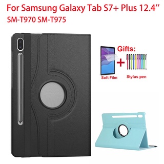 Funda giratoria de 360 grados para Samsung Galaxy Tab S7+ Plus inch 2020 SM-T970 SM-T975 SM-T976 SM-T978 Funda Coque