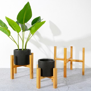 [VIP] maceta de madera Bonsai Rack titular hogar jardín interior planta soporte estante