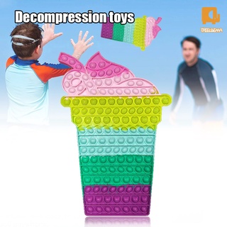 juguete de descompresión de silicona grande helado empuje burbuja fidget juguete sensorial pensamiento entrenamiento rompecabezas juego para adulto niño