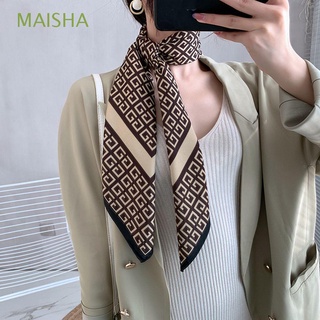 MAISHA Simple Square Scarf Elegant Female Shawl Printed Scarf All-match Scarf Accessories Geometric Shape Retro Headscarf G Letter Korean Style Scarves