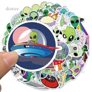 Juego de 50 pegatinas de dibujos animados lindos divertidos alien doodle pegatinas de moda papelería 1
