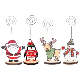 Yudas clips De tarjeta De navidad/papá Noel/Cervos/alambre/soporte Para Fotos/mensaje/Notas De escritorio/regalo De navidad (2)