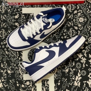 ▲【】Nike Court Borough Low 2 White Blue Obsidian Casual Shoes BQ5448-107