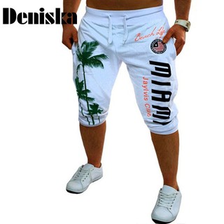 Pantalones Cortos Para Hombre Medias De Compresión De Palma De Impresión De Diseño De Bermudas Corto De Los Hombres Homme (1)