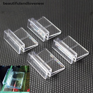 [beautifulandlovenew] 4 piezas 6/8 mm acuario tanque de plástico transparente clips cubierta de vidrio fuertes soportes