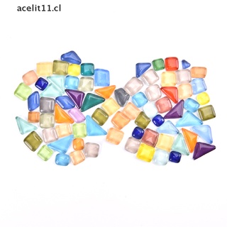 ACEL 50g 100g Mixed Color Square Clear Glass Mosaic Tiles For DIY Mosaic Making CL