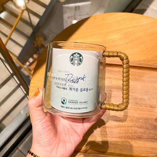 Starbucks Ocean Light Blue Glass Creative ratán - taza de café