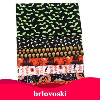 Brlovoski 8 pzs tela cuadrada de Halloween de tela calabaza Para Gatos búhos patrón de Halloween impreso tela Para Costura ropa de retazos