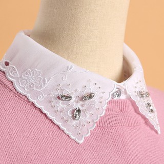 moda desmontable peter pan mujer camisa de encaje falso collar gargantilla collar ropa accesorios decoración