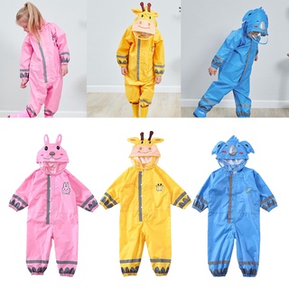 Cute Raincoat Children Cartoon Rain Coat Kids Rainwear Waterproof pink S (8)