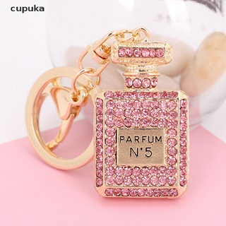 cupuka crystal rhinestone perfume botella llavero llavero bolsa charm colgante regalo cl