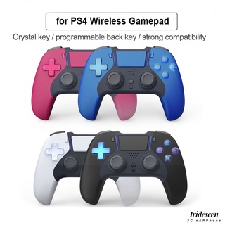 Para PS4 Gamepad Doble Choque Fuerte Compatibilidad Programable Botón Trasero Extendido Inalámbrico compatible Con Bluetooth Controlador Iridescen