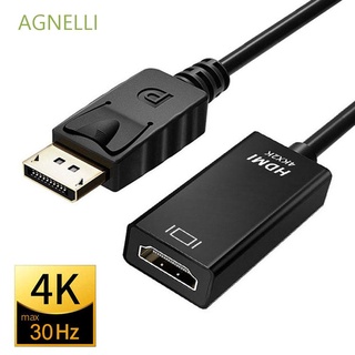 AGNELLI Cables De Vídeo Duraderos 4K x 2K Adaptador Cable De Audio DP A HDMI Macho Hembra Para PC Portátil Escritorio Displayport Práctico Convertidor/Multicolor