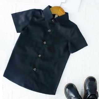 camisas negras de manga corta para niños, camisas negras para niños