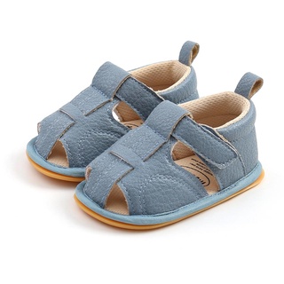 ☽Ll✿Sandalias de bebé niño sandalias zapatillas de deporte, Unisex niños niñas primer caminante zapatos de Color sólido suela suave romana zapatos