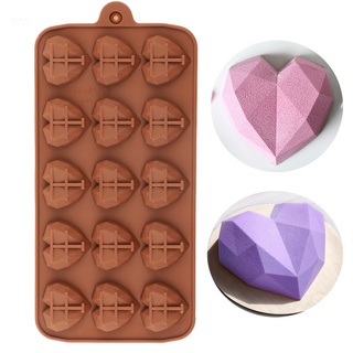 srs 2021 nuevos moldes de chocolate de corazón de 15 cavidades con forma de amor de silicona para boda, caramelos, hornear, decoración de cupcakes, moldes para tartas, 3d