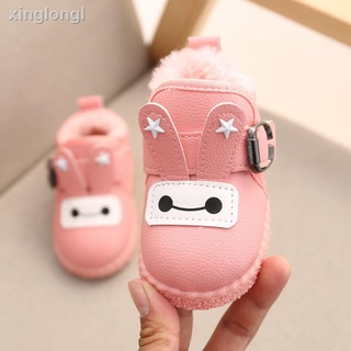 Zapatos para bebé de invierno/zapatos infantiles de 0-1-2 años/zapatos de algodón de tacón alto y de suela suave