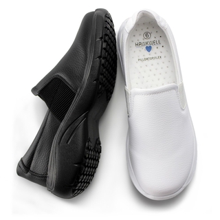 starmerx zapatos de enfermería para caminar/negro/blanco/ligero/resistente al deslizamiento/para mujer