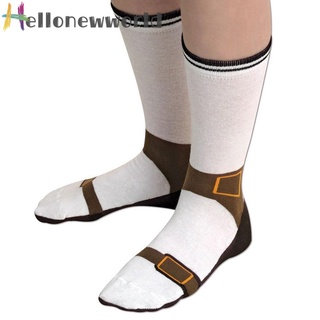 Hellonewworld divertidos calcetines antideslizantes para suelo como sandalias zapatillas creativas de algodón hasta la rodilla calcetines