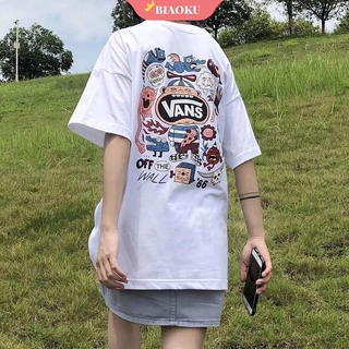 VANS Estilo Coreano De Manga Ancha t-shirt Oversize Suelta Adecuado Para Hombres Y Mujeres.mi [En] (1)
