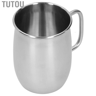 Tutou - taza de vino de acero inoxidable (1000 ml, taza de agua, con mango, portátil, cafetera)