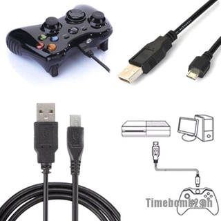 [time2] cable de datos de carga micro usb negro para control playstation 4 ps4