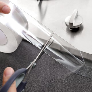 super fix cinta adhesiva transparente fregadero de cocina impermeable moho fuerte autoadhesivo baño grietas
