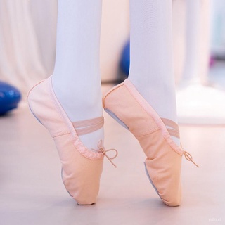 🔥Stock listo🔥Zapatos de Ballet profesionales para niñas pequeños zapatos de Ballet de lona zapatillas de Ballet de baile zapatos de Yoga con banda elástica y