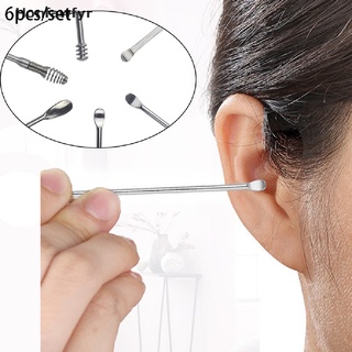 Honfawfyr 6PC Stainless steel Ear Pick Earwax Removal Kit Ear Cleansing Tool Steel Set *Hot Sale