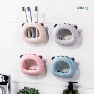 Kuhong 1 pza portatil lindo oso cepillo de dientes soporte de pared estante para colgar baño pequeña herramienta