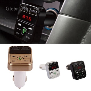 Kit de manos libres para coche inalámbrico Bluetooth transmisor FM LCD coche reproductor MP3 cargador USB modulador FM B2