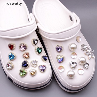CHARMS roswetty 50 piezas de metal croc zapato encantos de diamantes de imitación jibz zapatos accesorios decoración hebilla cl (2)