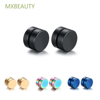 Mxbeauty regalo Para O Amante negro 1 pza no Piercing Forma de pendientes redondos clip Magnético/Multicolor