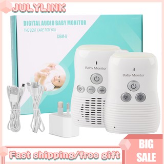 Julylink Baby Monitor Bidireccional Audio Walkie-Talkie Interphone Kit De Monitoreo De Sonido Inalámbrico Luz Nocturna Dispositivo De Seguridad Para Niños Niñas