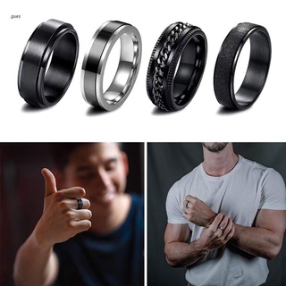 gues 4 piezas pareja creativa fidget spinner anillos conjunto de joyería de moda para hombres mujeres cool bodas anillos de compromiso aniversario diario casual accesorios