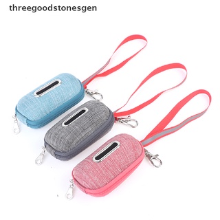 [threegoodstonesgen] dispensador portátil de bolsas de caca para mascotas, con caja de basura de cuerda