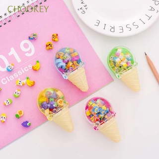 chookey kawaii lápices borradores niños regalos dibujo accesorios goma borrador lindo donut postre|cartoon papelería hojas herramientas de corrección