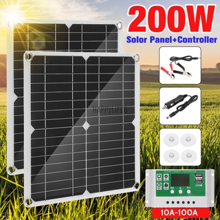 200W Panel Solar Kit 60A/30A Flexible Cargador De Batería Sistema De Con Controlador Para Caravana Barco