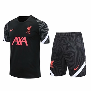 2021 liverpool training jersey + conjunto de pantalones cortos de entrenamiento (alta calidad)
