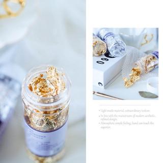 qijunfeng starefow 2g comestible oro plata lámina de cocina alimentos helado postre decoración papel roto (2)