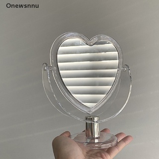 onewsnnu 1 pieza espejo de maquillaje de doble cara lindo en forma de corazón espejo cosmético maquillaje espejo *venta caliente (2)