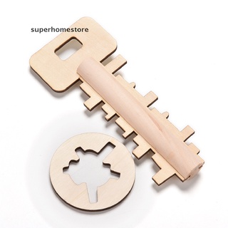[superhomestore] Juguete educativo para niños/desbloqueo de llave/rompecabezas de inteligencia/juguetes educativos preescolares/juguete de madera caliente