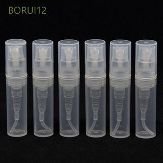 Borui12 botellas transparentes De Plástico Mini Perfume botella De Cosméticos muestra botellas 2 ml 3 ml 5 ml botellas reutilizables botella De Perfume
