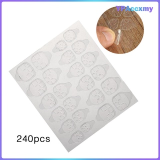10 hojas transparentes de doble cara cintas adhesivas pegatinas arte de uñas