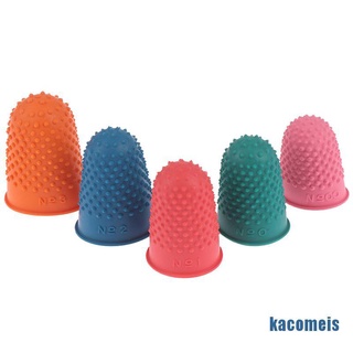 [KACM] 5 piezas de cono de goma dedal Protector de costura edredón punta de dedo Craft OEIS