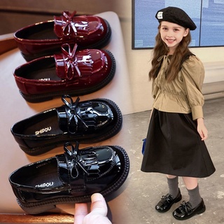 las niñas zapatos de cuero2021primavera y otoño nuevos zapatos de los niños guisantes zapatos de la princesa zapatos de estilo británico de fondo suave medio y grande zapatos de los niños marea (3)