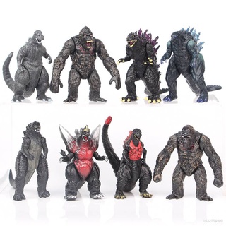8 piezas Godzilla vs Kong figura de acción King Kong modelo muñecas juguetes para niños decoración del hogar colección de alta calidad