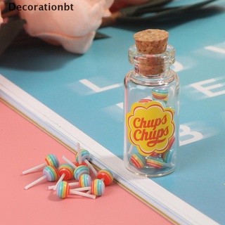 (decorationbt) 1/12 casa de muñecas miniatura comida postre azúcar piruletas con estuche titular caramelo en venta